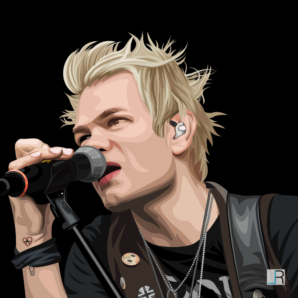 Deryck Whibley Vector Illustration